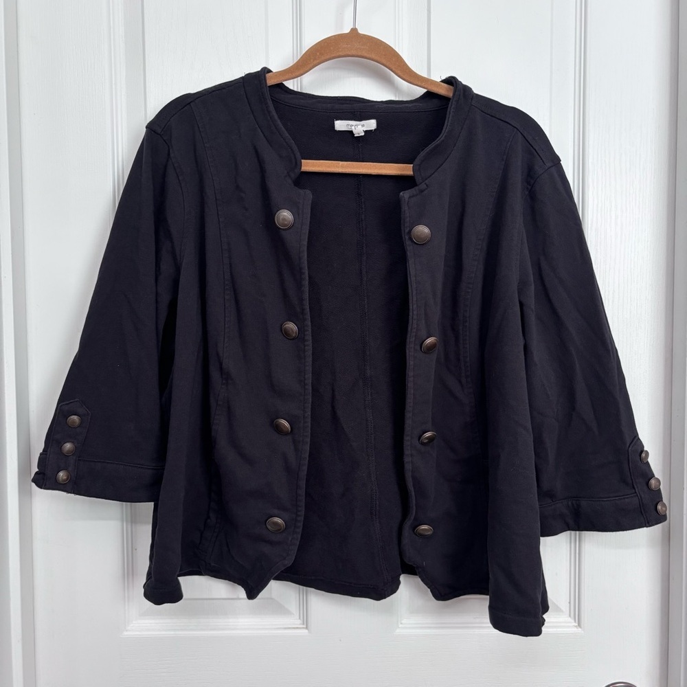 Black Button-Front Knit Jacket | Maurices Size 2